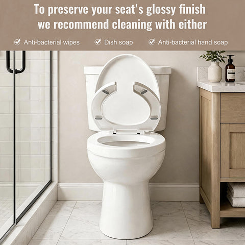 GDHeHKJi | Ergonomic Design Soft Close Easy-Clean Universal Fit for O-Shape Toilets