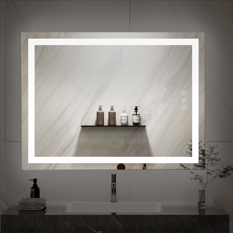 GDHeHKJi | Frameless Backlit Bathroom Mirror