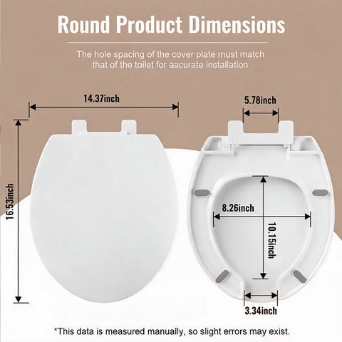 GDHeHKJi | Ergonomic Design Soft Close Easy-Clean Universal Fit for O-Shape Toilets