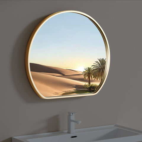 GDHeHKJi Minimalist Semicircle Decorative Wall Mirror