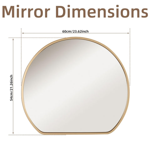 GDHeHKJi Minimalist Semicircle Decorative Wall Mirror
