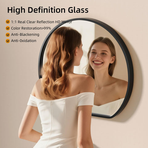 GDHeHKJi Minimalist Semicircle Decorative Wall Mirror