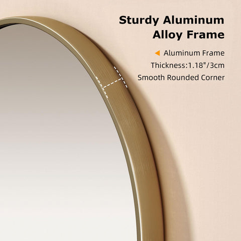 GDHeHKJi Minimalist Semicircle Decorative Wall Mirror