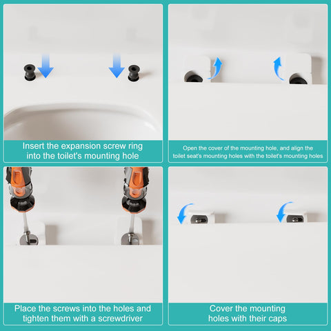 GDHeHKJi | Anti-Splash Open Front Toilet Seats